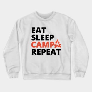 Eat Sleep Camp Repeat Crewneck Sweatshirt